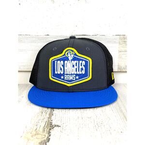 New Era 59Fifty Los Angeles Rams Fitted Hat 7 1/8 Black NFL Football Cap NEW